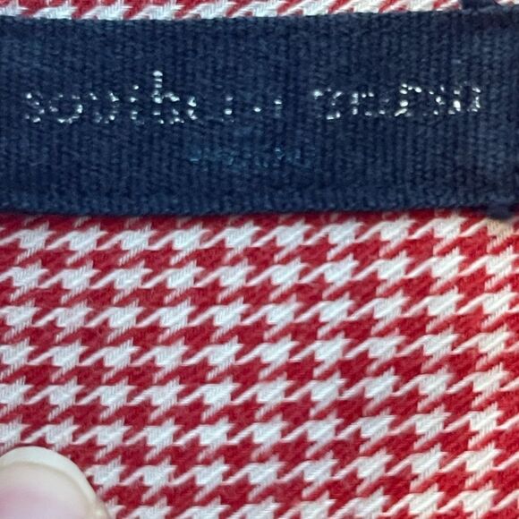 Southern Marsh red and white checked long sleeve button front shirt,‎ size large - Picture 6 of 8
